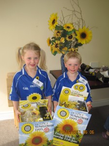 Aisling & DD, our youngest collectors on Sunflower Day